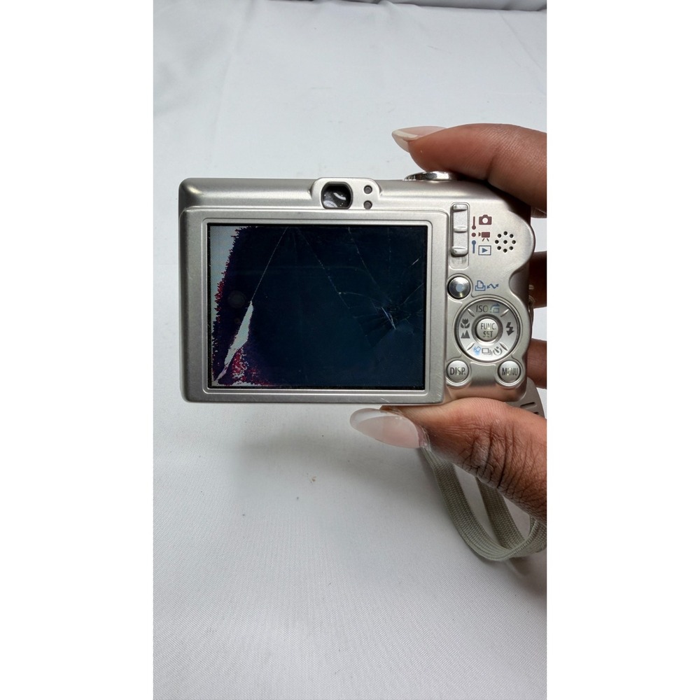 Canon PowerShot SD450 Digital ELPH 5.0MP Silver Camera AS-IS Parts/Repair - Picture 5 of 5